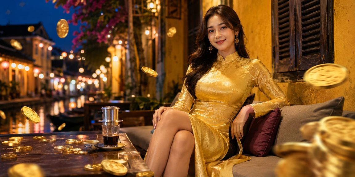 Phụ nữ mặc áo dài Hội An xem và đặt cược thể thao trong không gian văn hoá truyền thống